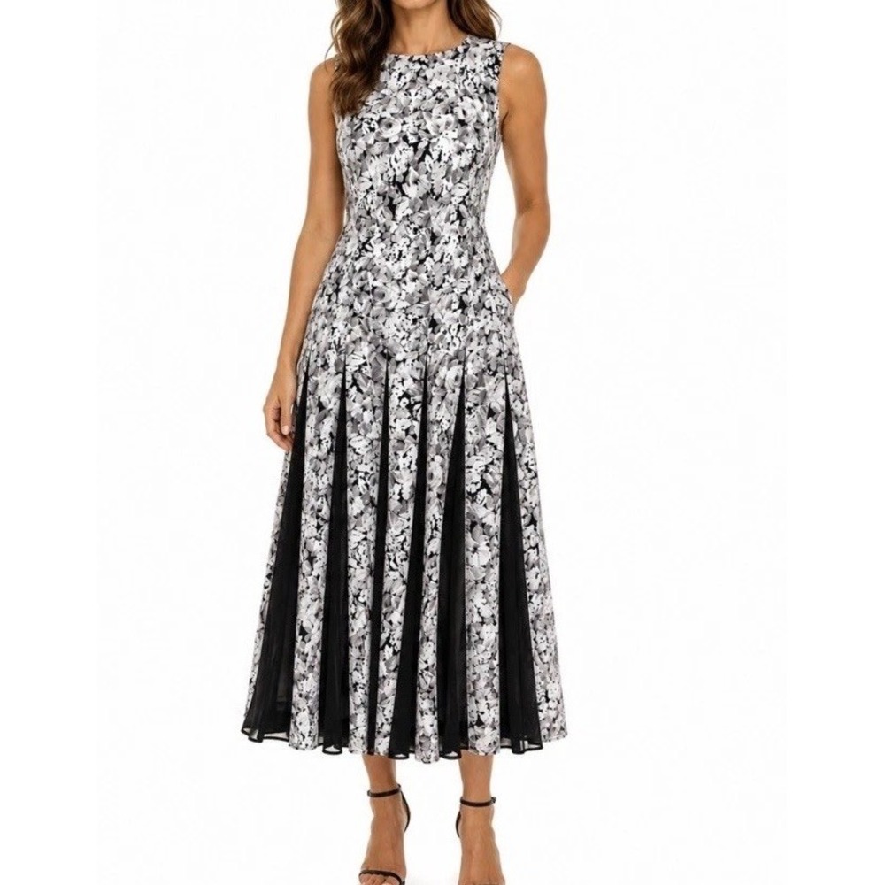 Tuckernuck Gray Gardens Andi Dress Size 6 Midnight Garden Floral Midi NWT